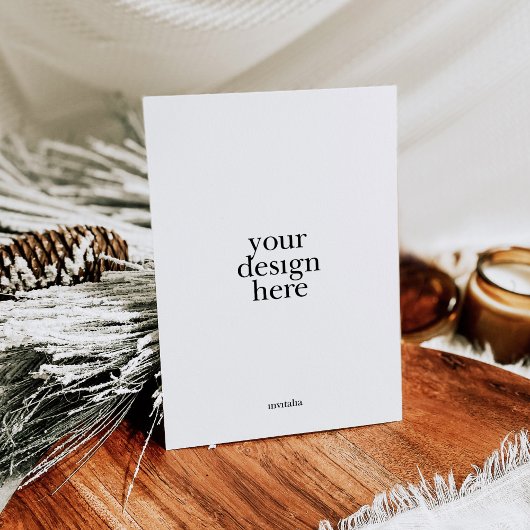 Pour Fêtes Annuelles Impression de cartes de vacances à plat