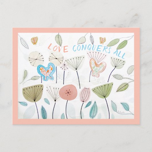 Pour Fêtes Annuelles Inspirational LOVE CONQUÈTE TOUTES LES CARTES D'Af (Devant)