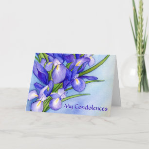 Pour Fêtes Annuelles Iris Fleurs Condoléances Cartes de voeux personnal