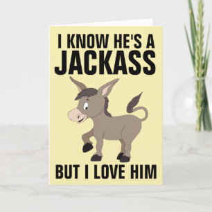 Pour Fêtes Annuelles JACKASS MAIS JE L'AIME Drôle Cartes De Voeux