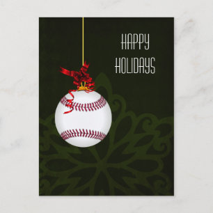 Pour Fêtes Annuelles joueur de baseball Cartes de Noël