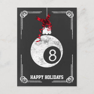 Pour Fêtes Annuelles joueur de billard de tableau noir Cartes de Noël