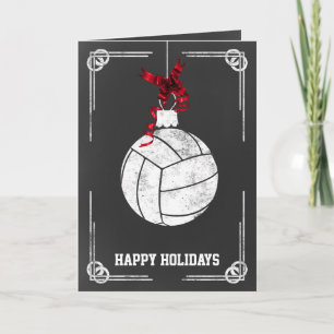 Pour Fêtes Annuelles Joueur de volley-ball en tableau noir Cartes de No