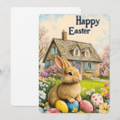 Pour Fêtes Annuelles Joyeuses Cartes De Lapin De Pâques (Devant / Derrière)
