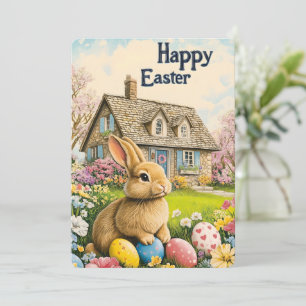 Pour Fêtes Annuelles Joyeuses Cartes De Lapin De Pâques