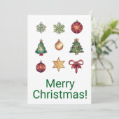 Pour Fêtes Annuelles Joyeuses cartes de Noël (Debout devant)