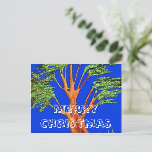 Pour Fêtes Annuelles Joyeuses cartes de Noël (Debout devant)