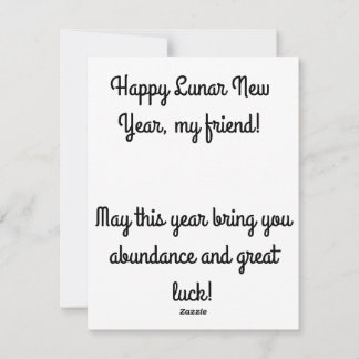 Pour Fêtes Annuelles Joyeuses Cartes de Nouvel An Lunaire