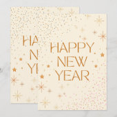 Pour Fêtes Annuelles Joyeuses cartes de nouvelle année (Devant / Derrière)