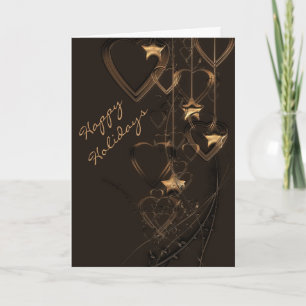 Pour Fêtes Annuelles Joyeuses fêtes, cartes de coeur et d'étoiles