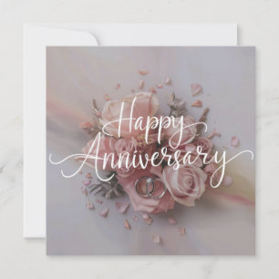 Pour Fêtes Annuelles Joyeux Mariage Anniversaire Cartes Élégant