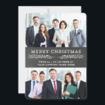 Pour Fêtes Annuelles Joyeux Noël Chalkboard Cartes photos Affaires<br><div class="desc">Cartes photos de vacances de Noël d'affaires personnalisables avec motif de tableau de bord rustique,  détails vintages et texte de style lettré à la main. Customisez ces cartes avec votre propre photo et texte personnalisé pour un accueil de vacances unique pour les clients et les employés.</div>