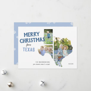 Pour Fêtes Annuelles Joyeux Noël du Texas Trois Cartes photos