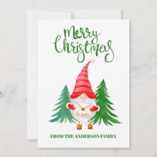 Pour Fêtes Annuelles Joyeux Noël Gnome Salutation Cartes de vacances