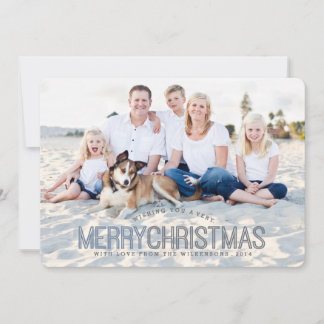 Pour Fêtes Annuelles Joyeux Noël moderne Deux Cartes photos