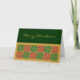 Pour Fêtes Annuelles Joyeux Noël Rouge Green Cartes personnalisées