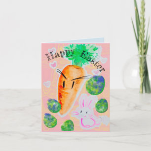 Pour Fêtes Annuelles Joyeux Pâques. Cartes de voeux de lapin de Pâques 