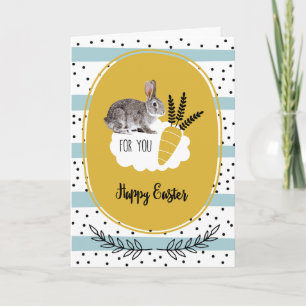 Pour Fêtes Annuelles Joyeux Pâques. Cartes de voeux personnalisées Bunn