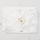 Pour Fêtes Annuelles Kitten Blanc Fourrure or Cartes de fin de année he (Dos)