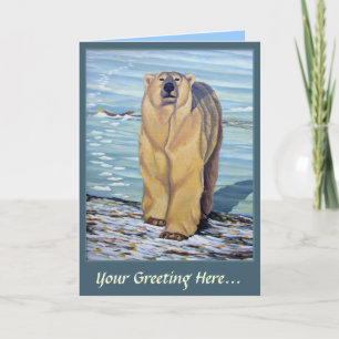 Pour Fêtes Annuelles L'art d'ours blanc carde les cartes faites sur
