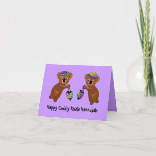 Pour Fêtes Annuelles Les cartes de jeu Koala Dreidel