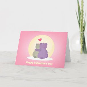 Pour Fêtes Annuelles Les ours amoureux Cartes de voeux de la Saint-Vale