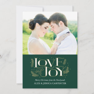 Pour Fêtes Annuelles Love and Joy Nouvelles cartes photos de Noël