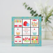 Pour Fêtes Annuelles Magasin de bonbons Cartes de Noël d'affaires (Debout devant)