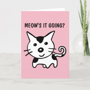 POUR FÊTES ANNUELLES MEOW, ÇA VA ? CHAT FUNNY TOUTES LES CARTES D'OCCAS