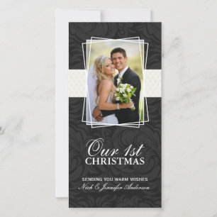 Pour Fêtes Annuelles Nos premiers Cartes photos de Noël (4x8)
