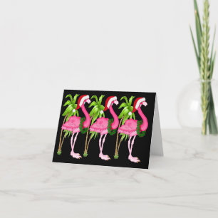 Pour Fêtes Annuelles Nouvelles cartes de Noël roses de Flamant rose