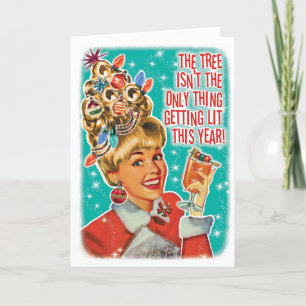 Pour Fêtes Annuelles Obtenez des cartes de Noël Fille Lit