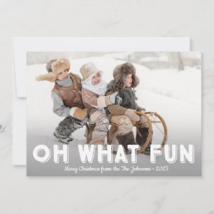 Pour Fêtes Annuelles Oh What Fun Photo Cartes de Noël, Paysage