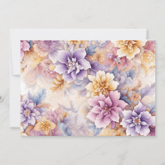 Pour Fêtes Annuelles Pack de 10 cartes florales pastel