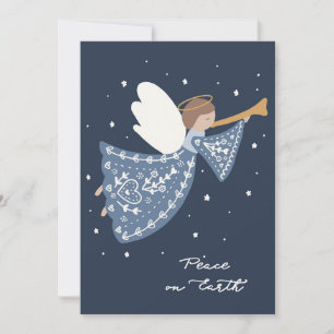 Pour Fêtes Annuelles Paix sur Terre Noël Angel Cartes de fin de année