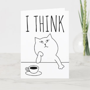 POUR FÊTES ANNUELLES PENSER À VOUS CARTES DE SALUT DE CAFÉ