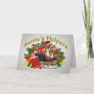 Pour Fêtes Annuelles Pitbull L'esprit des cartes d'amour de Noël