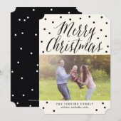 Pour Fêtes Annuelles Points classiques Cartes photos de Noël (Devant / Derrière)