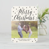 Pour Fêtes Annuelles Points classiques Cartes photos de Noël (Debout devant)