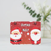 Pour Fêtes Annuelles Postales de cartes de Père Noël le père noël (Debout devant)