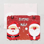 Pour Fêtes Annuelles Postales de cartes de Père Noël le père noël (Devant / Derrière)