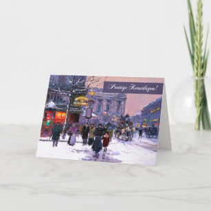 Pour Fêtes Annuelles Prettige Kerstdagen. Cartes de Noël en néerlandais