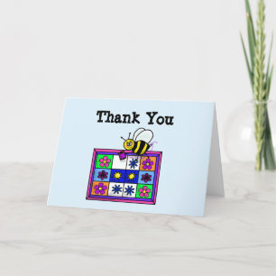 Pour Fêtes Annuelles Quilting Bee Merci Cartes à Customiser