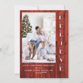 Pour Fêtes Annuelles Réjouissez-vous sur Red Wood | Cartes de Noël mult (Dos)