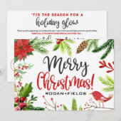 Pour Fêtes Annuelles Rodan et Fields Cartes de Noël (Devant / Derrière)