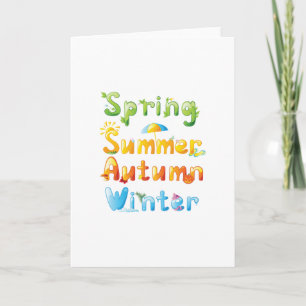 Pour Fêtes Annuelles Saisons dans des cartes de voeux de mots