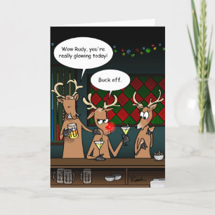 Pour Fêtes Annuelles Salutation de vacances amusante Cartes Noël Rudo