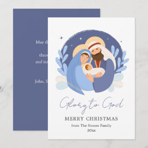 Pour Fêtes Annuelles Scène de Nativité moderne Cartes de Noël Non-Photo