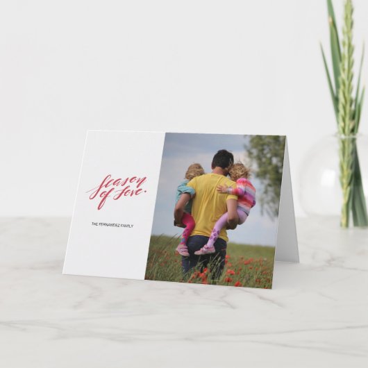 Pour Fêtes Annuelles script main saison d'amour Cartes de voeux (Devant)