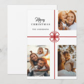 Pour Fêtes Annuelles Script moderne Photo cartes de vacances de Noël (Devant / Derrière)